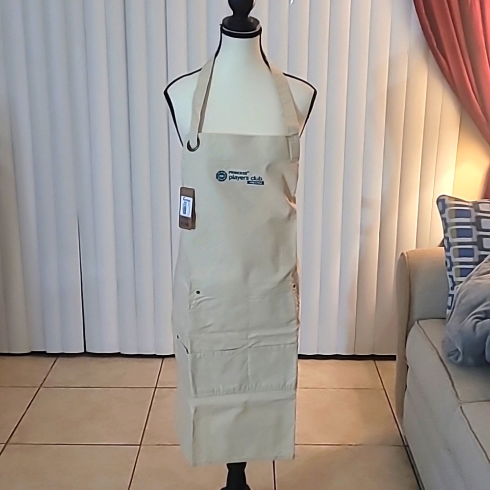 New. Princess players club prestige tan/beige artisan cooking apron